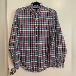 Tommy Hilfiger long sleeve button down shirt.